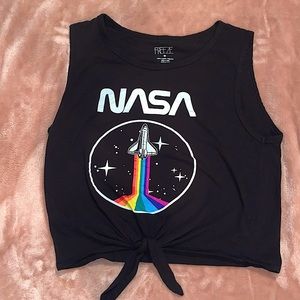 NASA black tank top